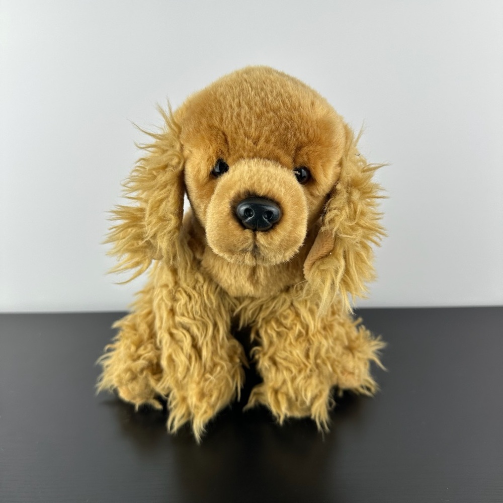 Toys R Us Cocker Spaniel Puppy Dog 12” Brown Tan Beige Plush Stuffed Animal